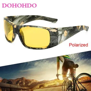 DOHOHDO Camo Polarizat ochelari de Soare Polaroid Bărbați Ochelari de Soare Sport Camuflaj Designer de Brand Retro De Sol ochelari de Soare Pentru Barbati Femei