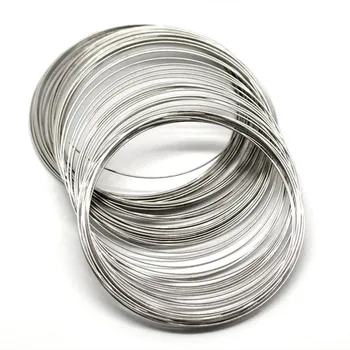 DoreenBeads 200 de Bucle de Argint de Culoare de Memorie ștrasuri din Mărgele de Sârmă Pentru a Face Bratari Femei Petrecere Club de Bijuterii Constatările 70mm-75 mm Dia.