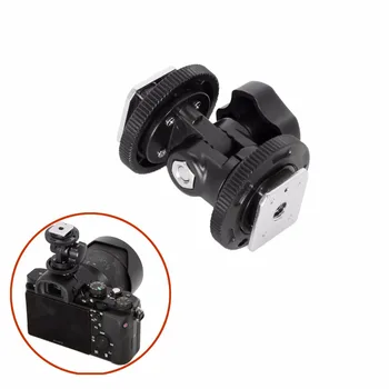 Dual Hot Shoe Reglabil Adaptor de Montare Consolă Suport pentru camera Video de Fotografie de Iluminat pentru Canon Nikon Sony