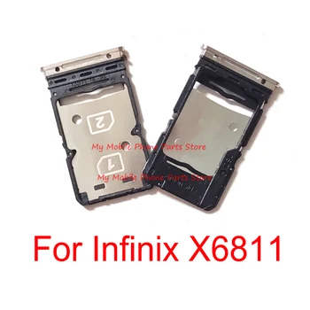 Dual Sim Card Tray Holder Slot Adaptor Pentru Infinix X6811 Sim Tray Cititor De Card Titular De Infinix Zero X Pro X6811 Piese De Schimb