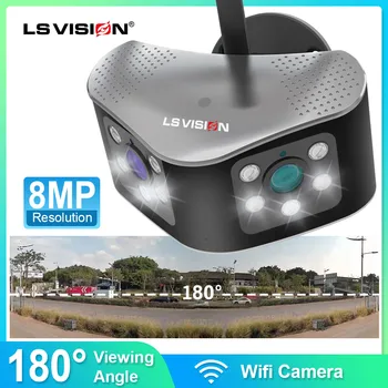 E VIZIUNEA 4K/4MP 8MP WIFI Camera Panoramică Dual lens 180° cu Unghi Larg Ultra Monitorin Umanoid de Detectare Noapte Vsion Plin de Culoare