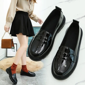 Elev Japonez Pantofi Girly Fata De Lolita Uniformă Pantofi Femei Haimana Tocuri Joase Pantofi Casual 35-46