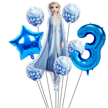 Elsa, Olaf Disney Frozen princess baloane cu heliu 32inch numărul Baby shower fata folie globos petrecere decoratiuni jucarii copii