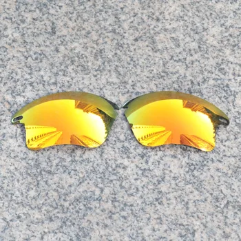 En-gros E. O. S Polarizate Îmbunătățită Lentile de Înlocuire pentru Oakley Repede Geaca XL ochelari de Soare - Foc Roșu Polarizati Oglinda