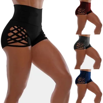 [Ești Secretul Meu] Sexy Fitness Femei Jambiere Scurte Cruce Curele Gol Leggins Talie Mare Antrenament pantaloni Scurți de Plajă în aer liber Haine