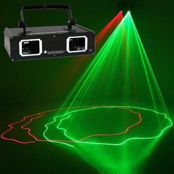 Factory Outlet Laser Lampă 2 Cap Laser Dual Gaura Efect de Scena DMX512 de Iluminat Pentru DJ Petrecere Disco KTV Club de noapte Și un ring de Dans