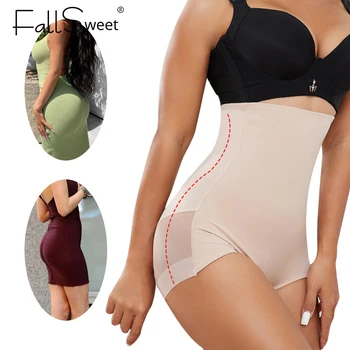 FallSweet Femei Talie Mare Formator De Pantaloni Scurți Respirabil Formatorii Corpului Fundul Sexy Ridicare Slăbire Burtă De Control Chilotei Shapewear