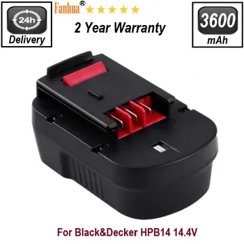 Fanhua 14.4 V HPB14 Baterie pentru Black and Decker 3600mAh Ni-Mh Baterii de schimb pentru Firestorm FSB14 FS140BX 499936-34
