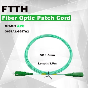 FASO 50-100BUC SC-SC APC Fibra Optica Patch Cord 3,5 m SX 1.6 mm Modul Single G657A1/G657A2 Jumper Cablu de Fibra Optica Internet