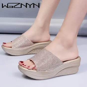 Femei Papuci De Vara Platforma Wedge Sandale Casual, Pantofi Doamnelor Culoare Amestecare Slide-Pantofi De Plaja Si Femeie Zapatos De Mujer 2021