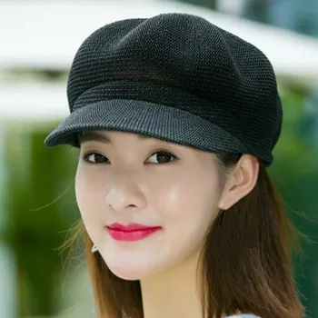 Femei Pălărie de Vară Pălărie de Paie pentru Femei Pălărie de Soare Respirabil Capac Casual în aer liber Pălărie Octogonal Pălării Bereta Hat pentru Femei