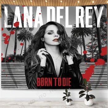 FFO America Populare Cantareata Lana Del Rey Tapiserie Născut Pentru a Muri Tapiserie Hippie Estetice Atarna de Perete Pentru Decor Acasă Cămin Decor de Perete
