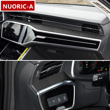 Fibra de Carbon de Culoare Consola centrala de Bord Panoul de Decor Acopere Garnitura Pentru Audi A6 C8 A7 A8 2019-2022 Masina LHD Styling Interior