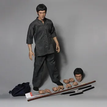 Foc A020 1/4 Chineză Kung Fu Superstar de sex Masculin Soldat Suveniruri Raptors Traverseze Râul cu Cap Dublu Sculptură Model pentru Fanii
