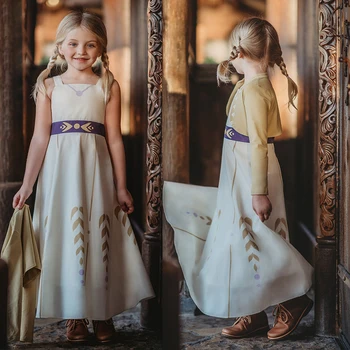 Frozen Elsa, Anna Princcess Copilul Fete din Bumbac de zi cu Zi Casual Rochie Copii pentru Copii Costume Cosplay Haine 2-10T