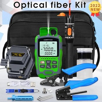 FTTH Fibra Optica Kit de Instrument cu SKL-6C Fiber Cleaver -70+10dB/-50+26dBm 3 in 1 Mini Optical Power Meter 10Mw Visual fault Locator