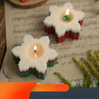 Fulg De Nea Lumanari Parfumate Cu Ridicata Creative Cadouri De Crăciun Diy Ornamente Decorative Uri De Stil De Iarnă Lumanari Parfumate