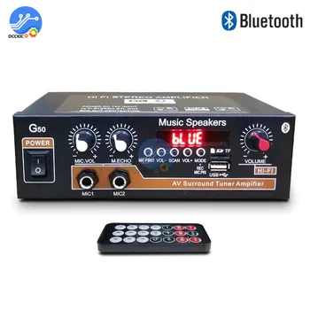 G50 800W Bluetooth 5.0 Amplificator TF Card FM U Disc USB 12V 110V 220V Home Theater Amplificator de Putere Subwoofer Audio Auto HIFI AMP