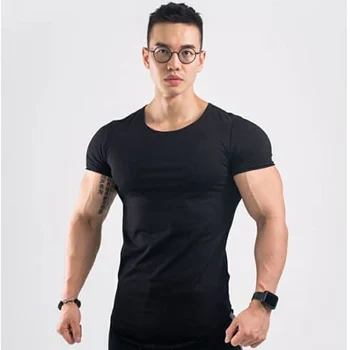 GITF 2021 Brand Mens Running T-shirt SPORT Tricou Culturism Fitness Short Sleeve Sport Shirt T Masculine Casual Slim în aer liber Tee Topuri