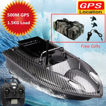 GPS 500M RC Barca de nadit 2.4 G 1,5 KG de Încărcare O Cheie cu Revenire Automată de Control de la Distanță Instrument de Pescuit cu Barca Cu Rece Lumina LED-uri Incarcator de Masina