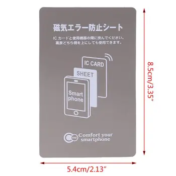Gri Anti-Metal Magnetic NFC Autocolant Paster pentru iphone Telefon Mobil de Autobuz de Acces Card de Control Card IC de Protecție Consumabile