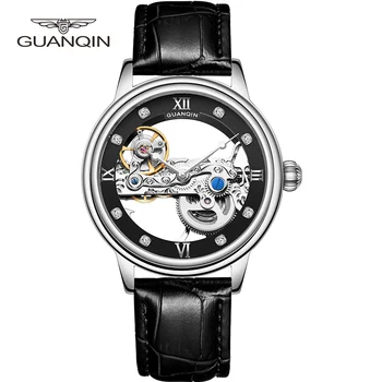 Guanqin Nou Brand de Top de Moda de Lux Automat Ceas Barbati Mecanic Impermeabil Ceas Reloj homebres 16137 
