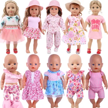 Haine papusa 13Styles De Rochii/Pijamale/Costume de baie Pentru 18Inch American Doll&43Cm Copilul Nou-Născut Articol,Fetita Haine Accesorii