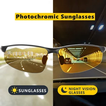 HD Conducere Ochelari Brand Fotocromatică Polarizat ochelari de Soare Barbati Aluminiu Sport Ochelari de cal Tendință Chamelen oculos de sol masculino UV400