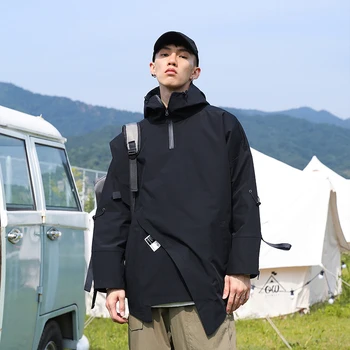 Hip Hop Harajuku Jachete Paltoane De Sex Masculin Canadiană Palton Mulit Buzunar Cargo Mens Îmbrăcăminte Bărbați Streetwear Hanorace Jachete