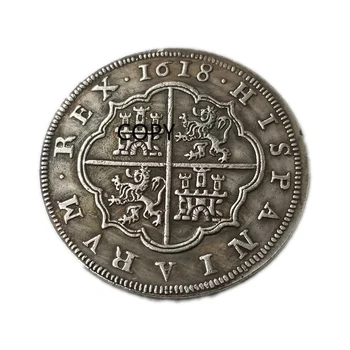 Hispania RVM Philippvs III 1618 REX Comemorative Specie Făcut spaniole Vechi Dolar de Argint Copia Fisei