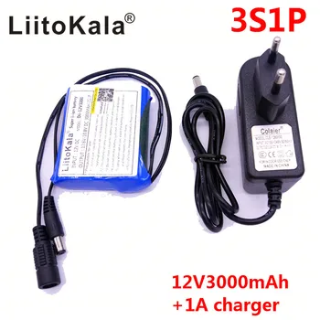 HK LiitoKala Dii-12V3000 DC 12V 3000mAh 18650 Li-lon DC12V Super Baterie Reîncărcabilă P + UE Incarcator AC