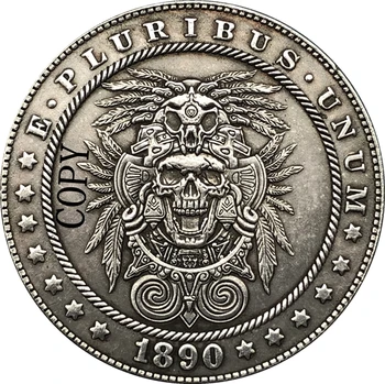 Hobo Nichel 1890 CC statele UNITE ale americii Morgan Dollar COIN COPIA Tip 188