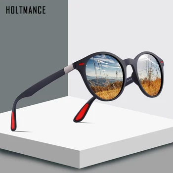 HOLTMANCE DESIGN Bărbați Femei Clasic Retro Nit ochelari de Soare Polarizat Picioarele mai Ușoare de Design Cadru Oval 100% UV400 Protecție