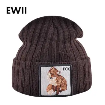 Iarna beanie pălărie tricotate pentru bărbați pălării de iarnă pentru bărbați animale pac adulți chelioși femei de moda cald căciuli capace capota femme hiv