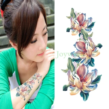 Impermeabil Tatuaj Temporar Autocolant flori de orhidee femei body art tatuaj autocolante flash tatuaj tatuaje false pentru fata 7