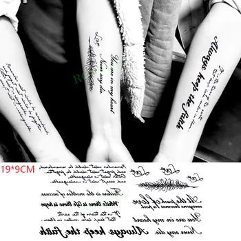 Impermeabil Tatuaj Temporar Autocolant Pene engleză Mereu Credința Falsă Tatuaj Flash Tatuaj pentru Fete Femei Barbati Copil