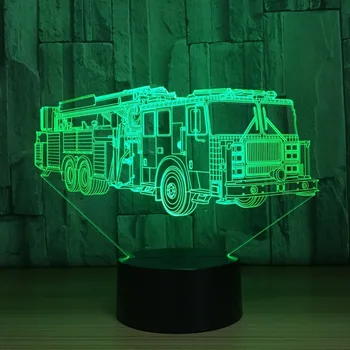 Incendiu la Motor corp de Iluminat 3D LED RGB Lumina de Noapte În 7 Culori Schimbare lampa de Birou Cifrele de Acțiune 2217 Copii Acasă Jucării de Crăciun