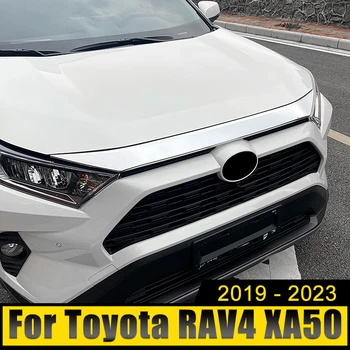 Inoxidabil Auto Capota Fata Motor Capac Decorativ Ornamental Autocolant Accesorii Pentru Toyota RAV4 XA50 2019-2021 2022 2023 RAV 4 Hybrid