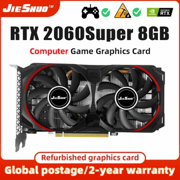 jieshuo joc pc card rtx2060 super 8gb gddr6 256 rtx2060 plăci grafice din Seria RTX2060super 8G Calculator placa grafica de jocuri