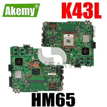 K43L Placa de baza HM65 pentru ASUS X44H X84H K84L K43L K43LY Original Laptop Placa de baza Placa de baza K43L REV 5.0 W/ I3 CPU