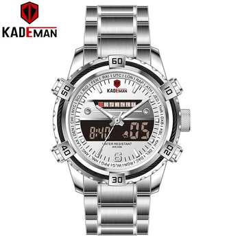KADEMAN de Lux Barbati Ceas LED Digital Militare de Sport Ceasuri de mână de Brand de TOP apă până la 3atm din Oțel Inoxidabil Relogio Masculino