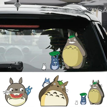 Kawaii Totoro Masina Autocolante Reflectorizante Japonia Anime Styling Impermeabil Auto Fereastră De Conducere Oglindă Decalcomanii De Parbriz Decoratiuni