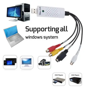 Kebidu USB 2.0 cu cablu RCA adaptor convertor Audio Video Capture Card Adaptor PC, Cabluri Pentru TV, DVD, VHS dispozitiv de captare 630