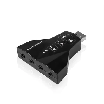 kebidumei 7.1 placa de Sunet USB Extern USB Audio Dublu Adaprter USB la Jack de 3,5 mm pentru Căști Micphone pentru Calculator Notebook Câștiga