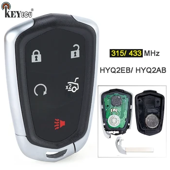 KEYECU 315MHz/ 433MHz HYQ2EB/ HYQ2AB 5 Buton de acces fără cheie de la Distanță Inteligent Cheie Fob pentru Cadillac CTS ATS XTS XT4 XT5 CT6 2014-2020