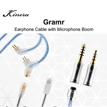 Kinera Gramr Cască Upgrade-Cablu cu Microfon Boom-ul cu 2.5+4.4 mm Detasabila Plug