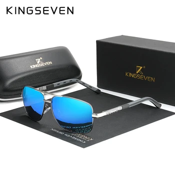 KINGSEVEN 2020 Aluminiu Marca Pilot Polarizat ochelari de Soare Barbati de Femei de Moda, Cadru de sex Masculin Ochelari de Soare Pentru Condus Oculos de sol