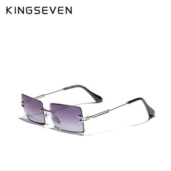 KINGSEVEN Gradient Dreptunghi ochelari de Soare Lentile de Femei fără ramă Pătrată Ochelari de Soare Pentru Femei 2020 Tânăr Stil de sex Feminin Nuante N810