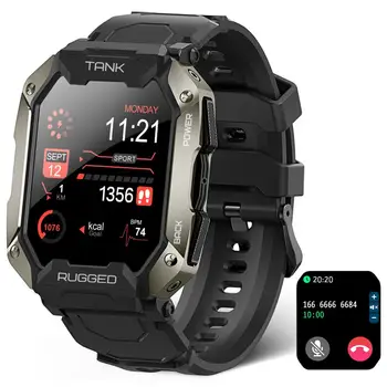 KOSPET TANC M1 PRO Ceas Inteligent Bărbați Accidentat în aer liber Sport Tracker de Fitness Ceasuri Face Apel Bluetooth Smartwatch rezistent la apa 5ATM