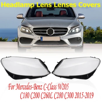 L / R Auto Far Capac Transparent Abajur Lentile Far Shell Pentru Mercedes Benz W205 C180 C200 C260L C280 C300 2015-2018